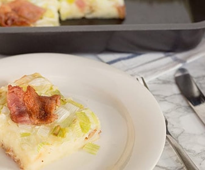 Glutenfri ugnspannkaka med bacon