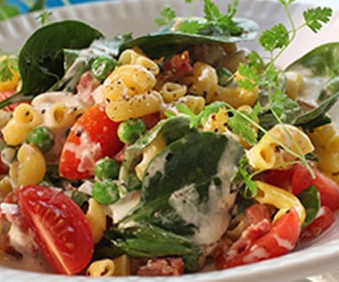 Pastasallad med chorizo