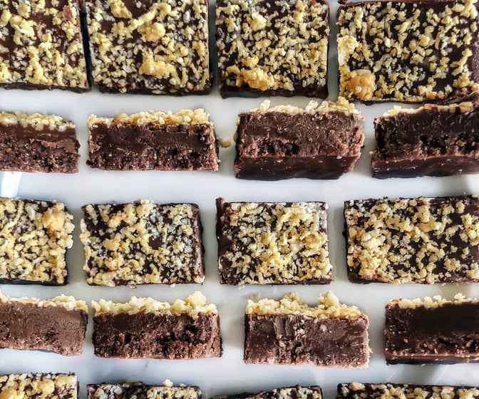 Hemmagjord Fudge med Chokladglasyr