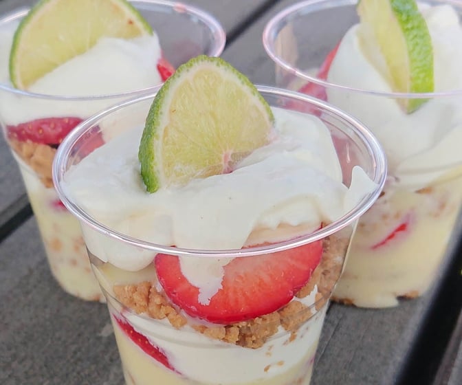 Glutenfri key lime pie i glas