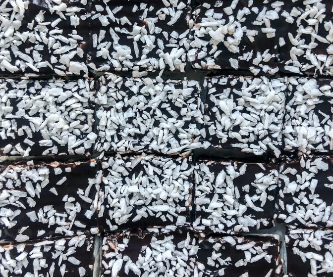 Kokosbitar med Choklad