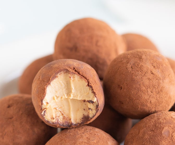 Chokladtryfflar på 2 ingredienser