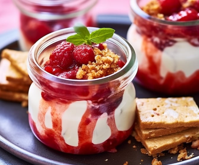 Cheesecake med färska hallon