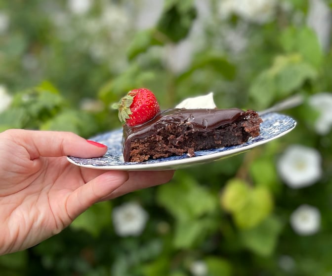 Kladdkaka med salt chokladkola