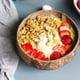 Mango och gröna ärtor smoothie bowl